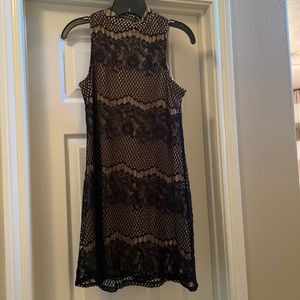 Black and nude lace dress